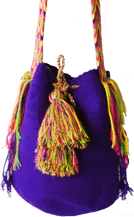 Einfarbig lila Mochila