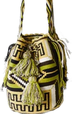 Mochila in Oliv und Schwarz